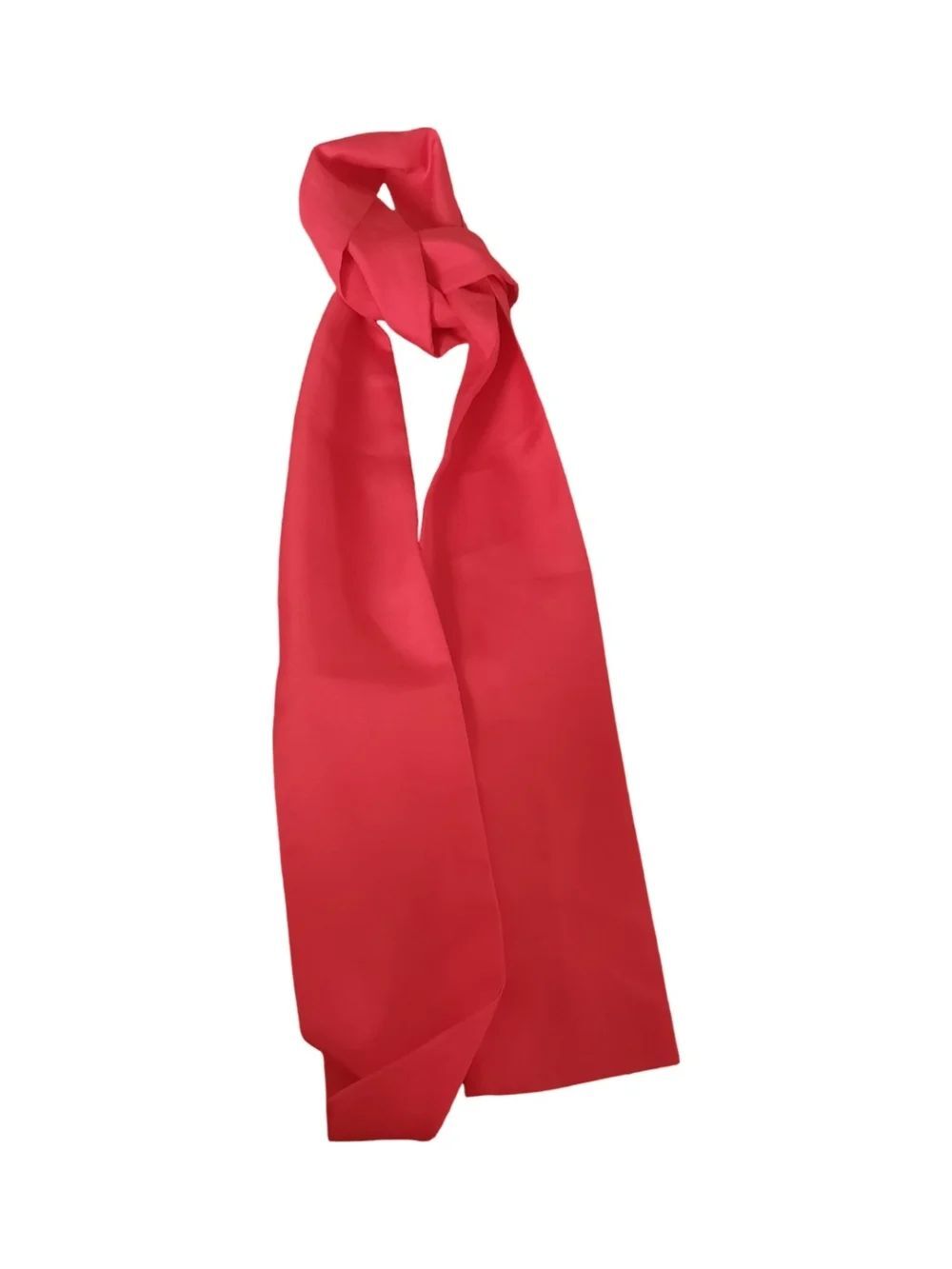 Elegant Red Satin Scarf for Women - Lightweight Draped Wrap